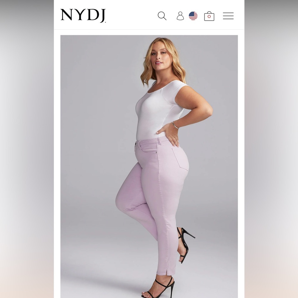 NYDJ Purple Ankle Lilac Jeans plus Size 28